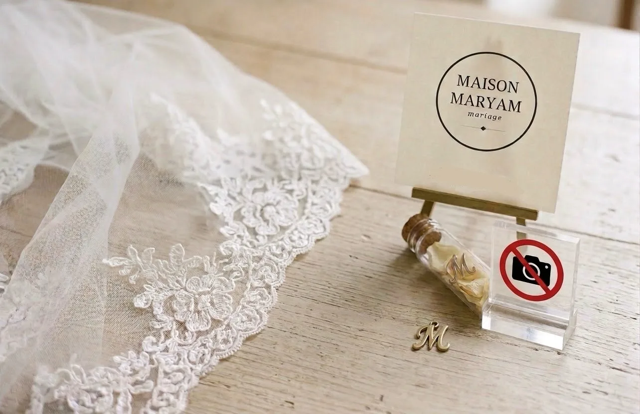 Voile et dentelle de mariée